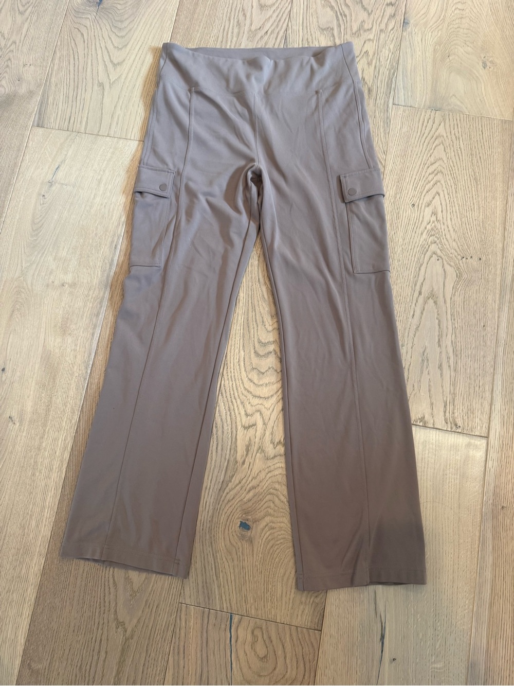 Athleta Delancey Straight Cargo Pant Brown High Rise Stretch Trousers - Picture 4 of 6